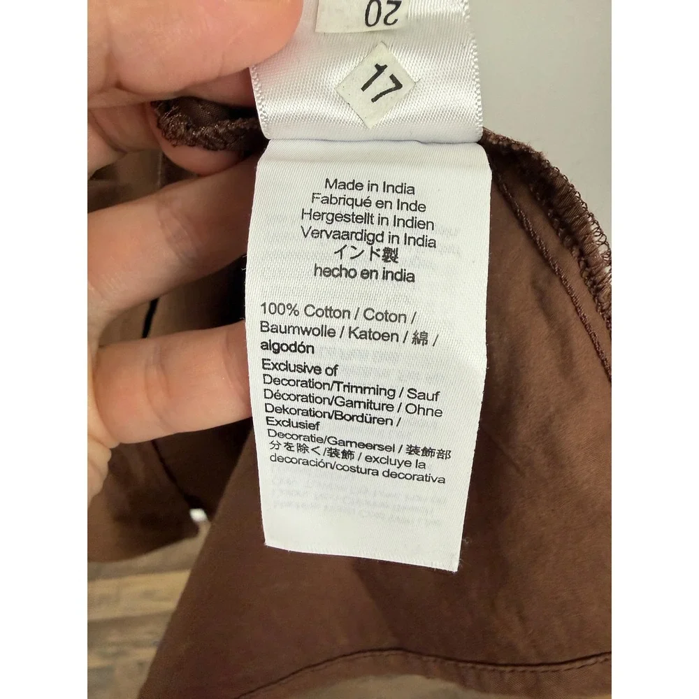 NWT J.Crew Smocked One-Shoulder Midi Dress Brown Cotton Poplin Size XS - Picture 10 of 12